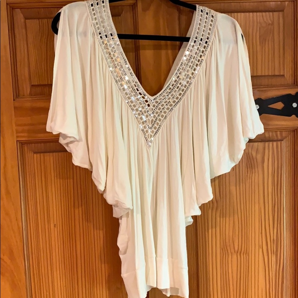 Sequenced cream blouse!